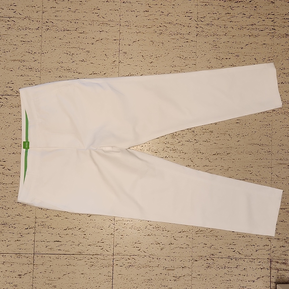 Hugo Boss White Regular Straight Fit Casual Lightweight Chino Dress Pants